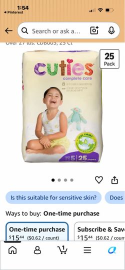 Cuties Complete Care Size 5 Diapers 25 Count
