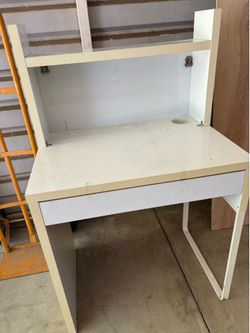 white desk