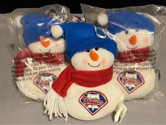 Philadelphia Phillies 6-inch plush snowman holiday ornament