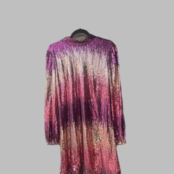 New With Tags, Colorful, Mesh Sequence Dress