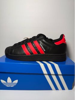 Adidas Superstar II - Men’s 8 (fits Women’s 9) - Black / Red JQ3176 - NWT