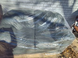 Green Leather Loveseat