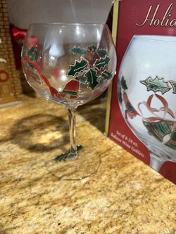 Christmas wine Glasses
