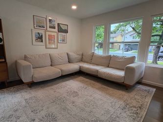West Elm Couch Newport Sectional Set Coastal Linen