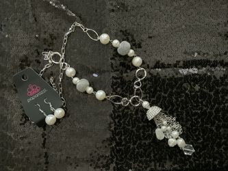 New, Long Necklace With Earrings