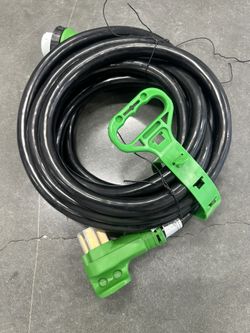 RVMATE 50 Amp 25 Feet RV/EV Extension Cord, Easy Plug in Handle, 14-50P to 14-50R with LED Indicator, ETL Listed, Come w/Storage Bag and Plastic Strap