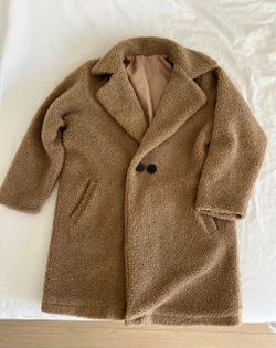 Girls faux fur long coat