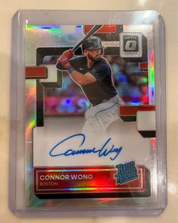 2022 Donruss Optic  Rated Rookie Signatures Silver Connor Wong  Auto RC Redsox