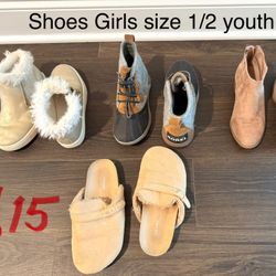 Girls Shoes and Boots Size 1-2 Youth