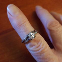 Wedding Ring Round 'Old Mine' Diamond 