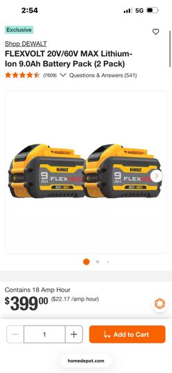 Dewalt 60v battery like new