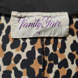 Vintage 1970s Vanity Fair Leopard print lounge Dress Size 16, M-XL