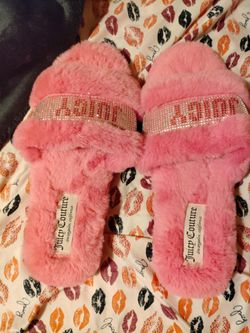 Women's Pink Juicy Slippers Size Xl