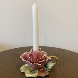 Stunning Capodimonte Porcelain Candle Holder