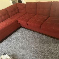 Red Couch Sectional