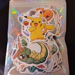 Pokemon Sticker lot of 100 
