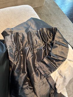 Blue-Grey Satin Pinch Pleat Curtain Panel