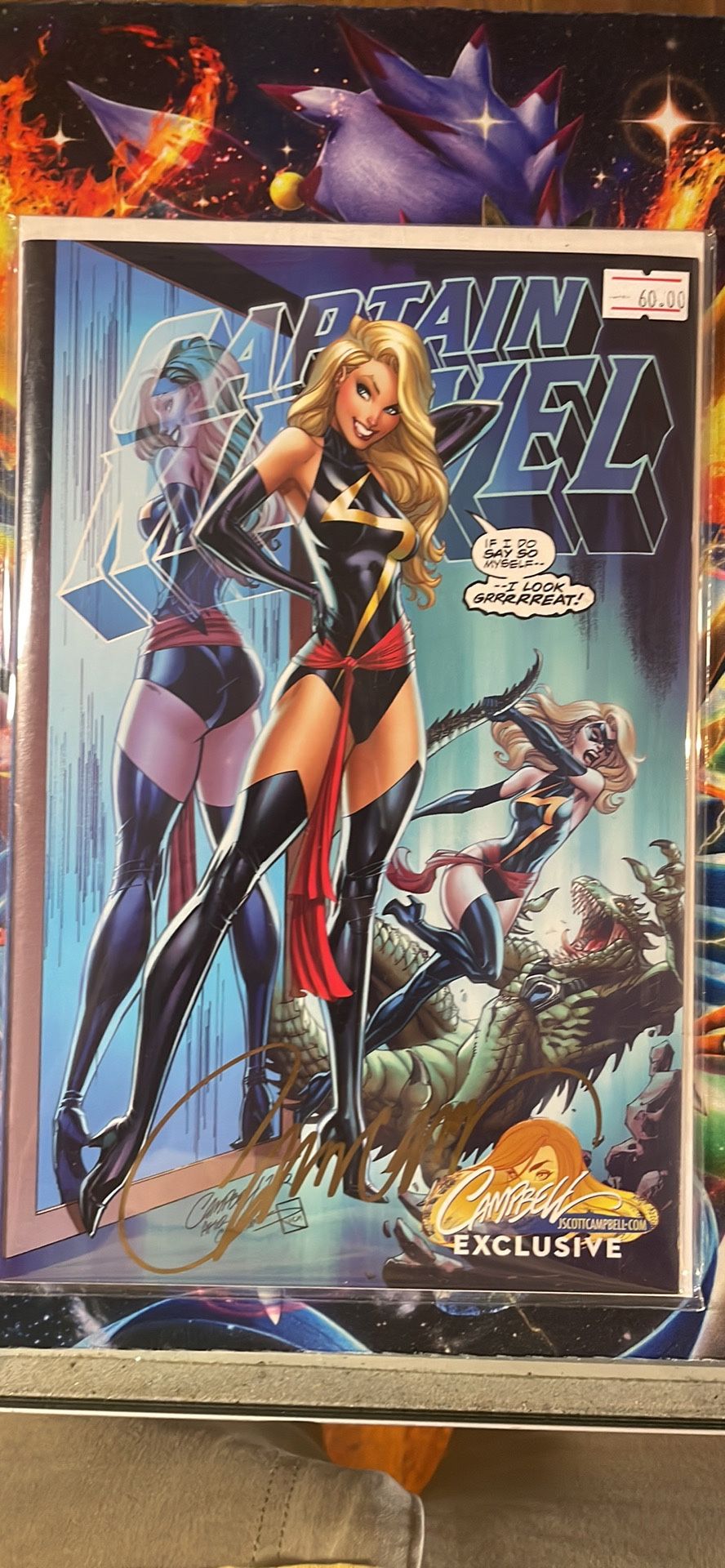 captain Marvel #1 J Scott Campbell Variant Signature $60
