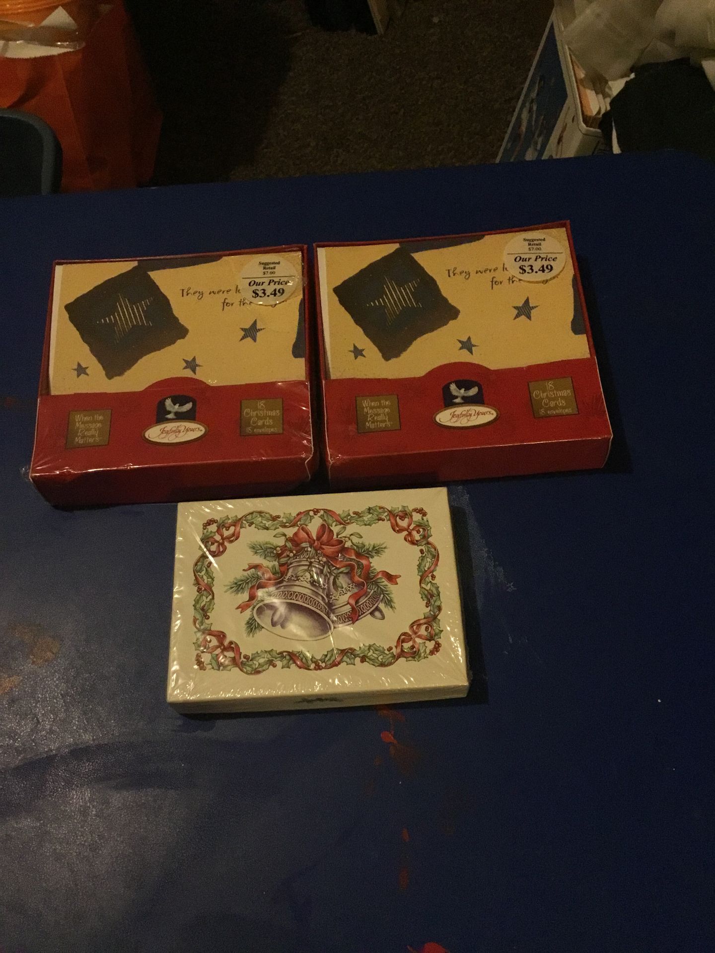 3 boxes of Christmas cards