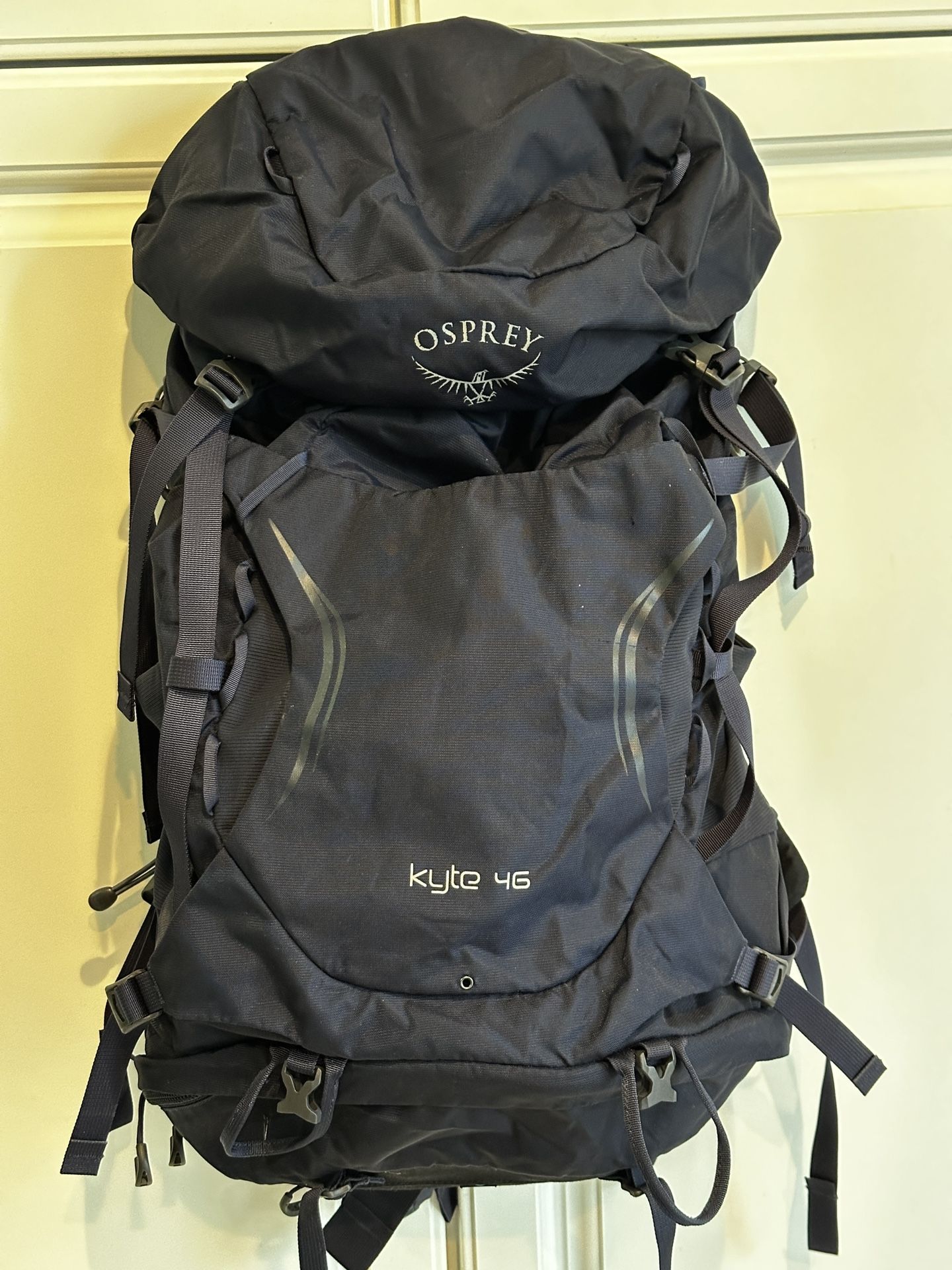 Osprey Kyte 46L Women's Backpacking Backpack Size: WXS/S Preowned, Great Shape, No Rip, No Tear, No Hole, No Stories Breathable AirScape ridged foam b