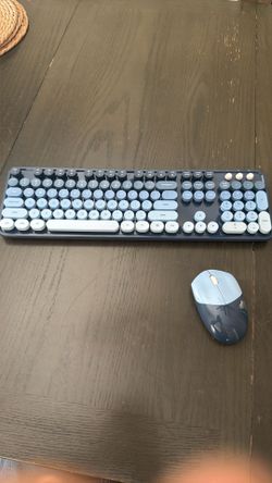 Sweet Sky blue USB Keyboard + Mouse