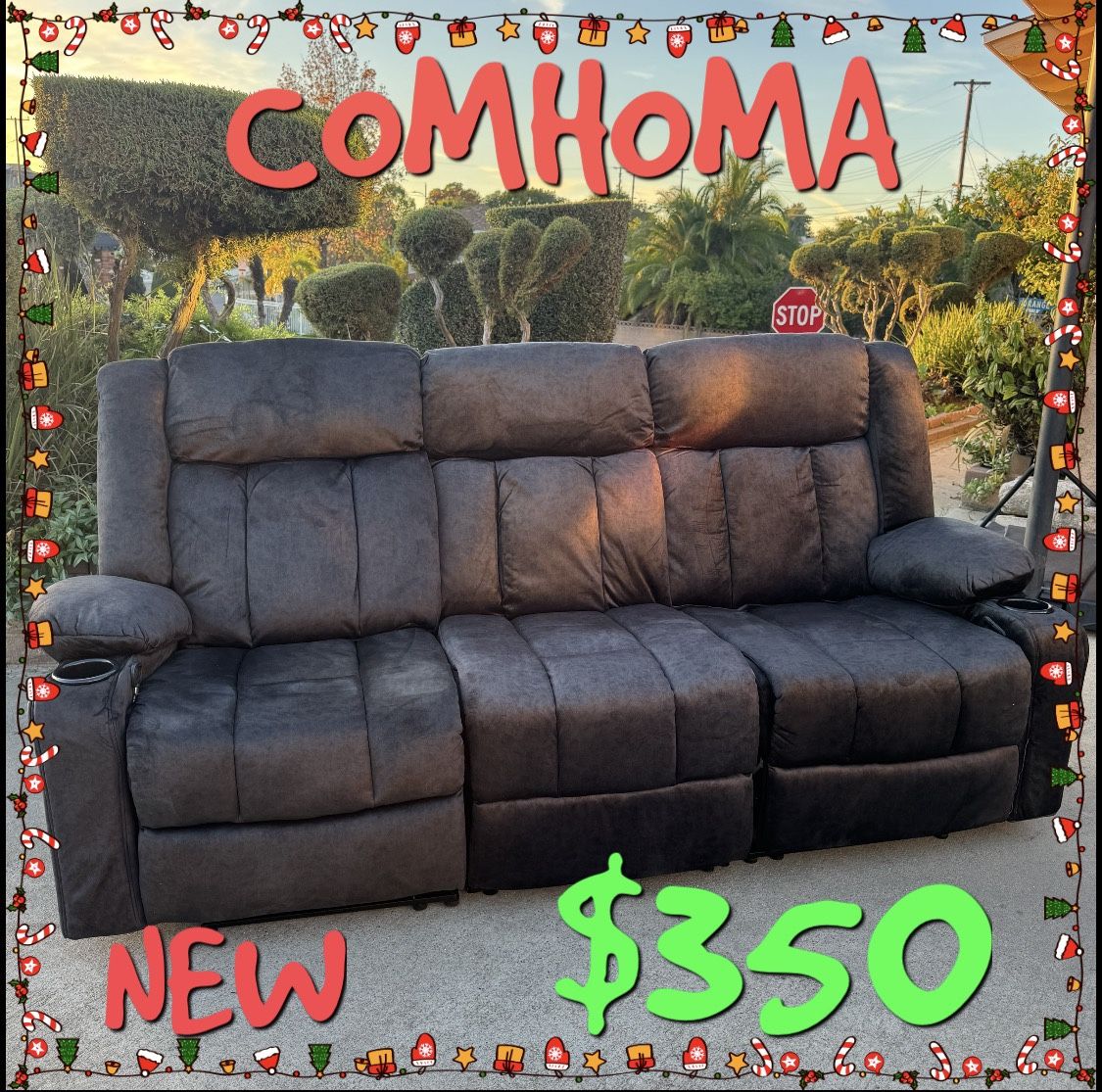 COMHOMA TRIPLE RECLINER NEW FURNITURE
