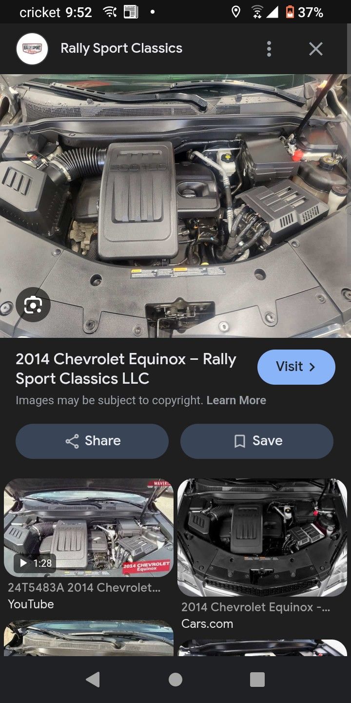 2014 Chevy Equinox For Parts Engine Only