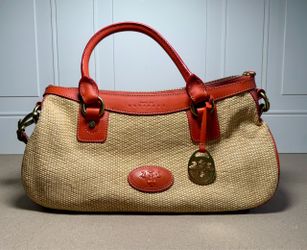 Vintage Prix de Dressage Raffia Handbag w/ Original Dust Bag