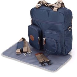 Baby Diaper Bags Backpack Designer for Dads Mom Twins Multi-function Large Tote (Dark Navy)