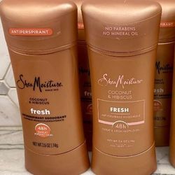 Sheamoisture Fresh Antiperspirant Deodorant Stick Coconut & Hibiscus, 2.6 oz New