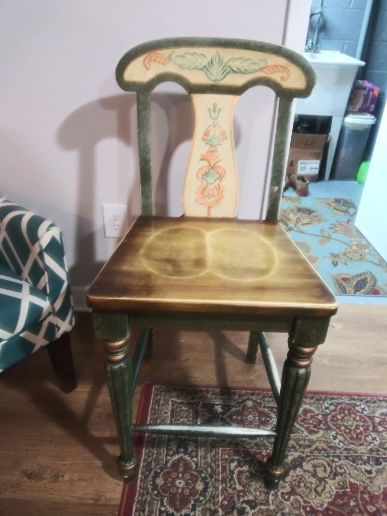 Vintage wood chair / stool