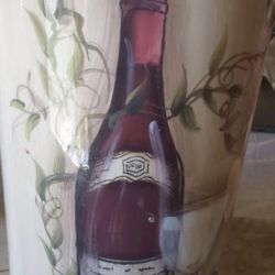 Certified international Tuscan Grapes Wine Bottle Chiller, Utensil Holder 10”