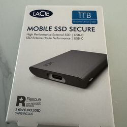  LaCie Mobile SSD Secure 1TB - Fast and Reliable External Storage 