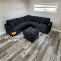 New Black Sectional 