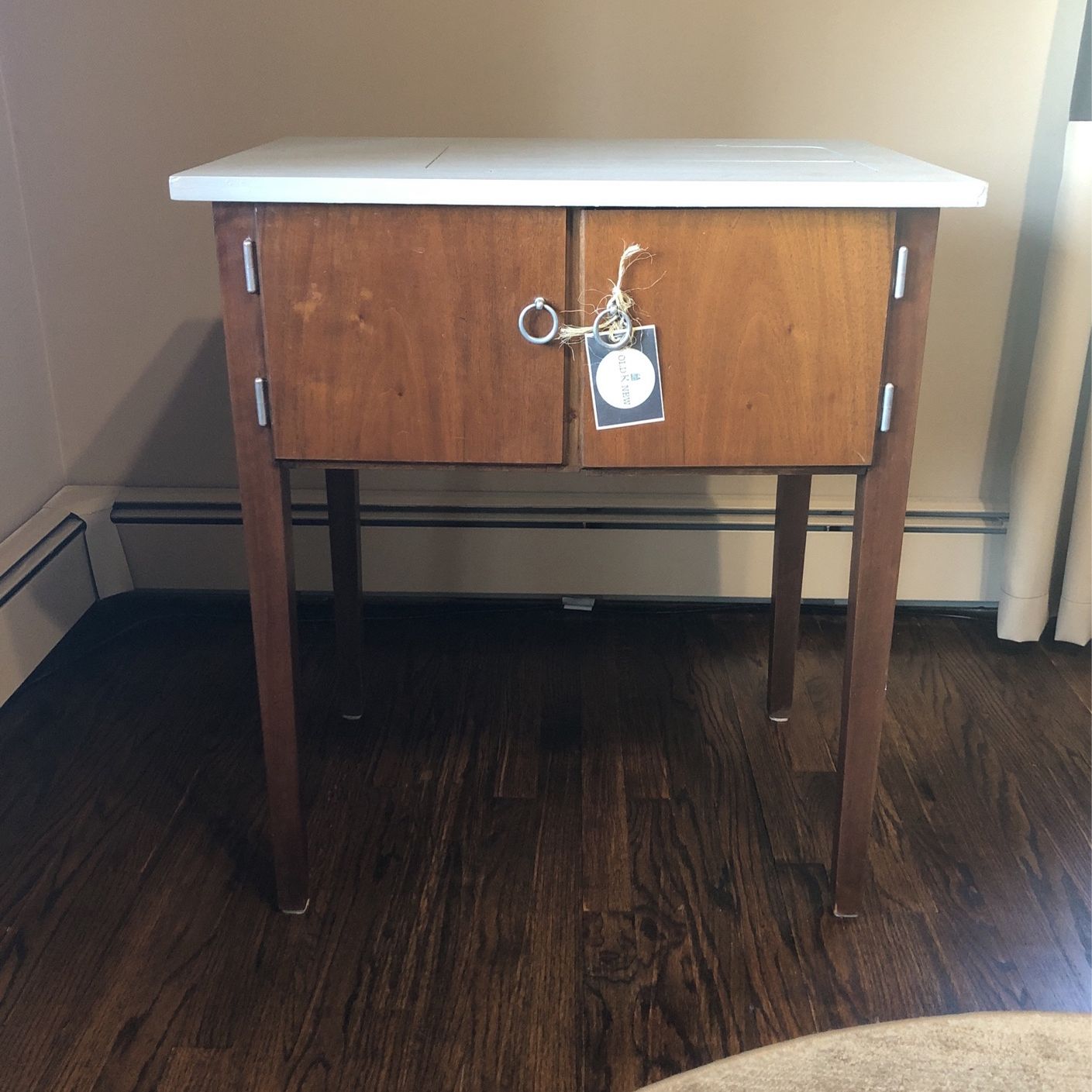 **Small Desk** Mid-Century Sewing Machine Desk With Chair