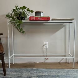 White Metal Console table