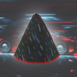 BRAND NEW UNIVERSAL RECARO BLACK Style Shift Knob Shifter Boot Cover Red Stitch AT/MT Universal