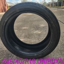 UNIROYAL Tiger Paw Tire 245/40/R18 ** ALMOST NEW** 🔻 EXCELLENT CONDITION 🔻 ONLY 1