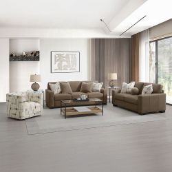 Sofa and Loveseat Brown Suede fabric, New Especial price 