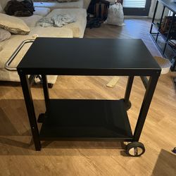 Black Bar Cart Industrial 