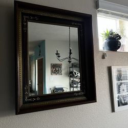 Gorgeous Antique Wood Mirror 