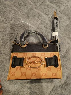 Bebe-Leilani Monogram Handle Crossbody Bag