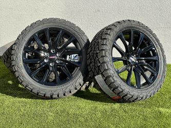 New 22" High Country Wheels 6x5.5 Chevy Silverado Tahoe GMC Rims Cadillac AMP Tires 33x12.50R22LT