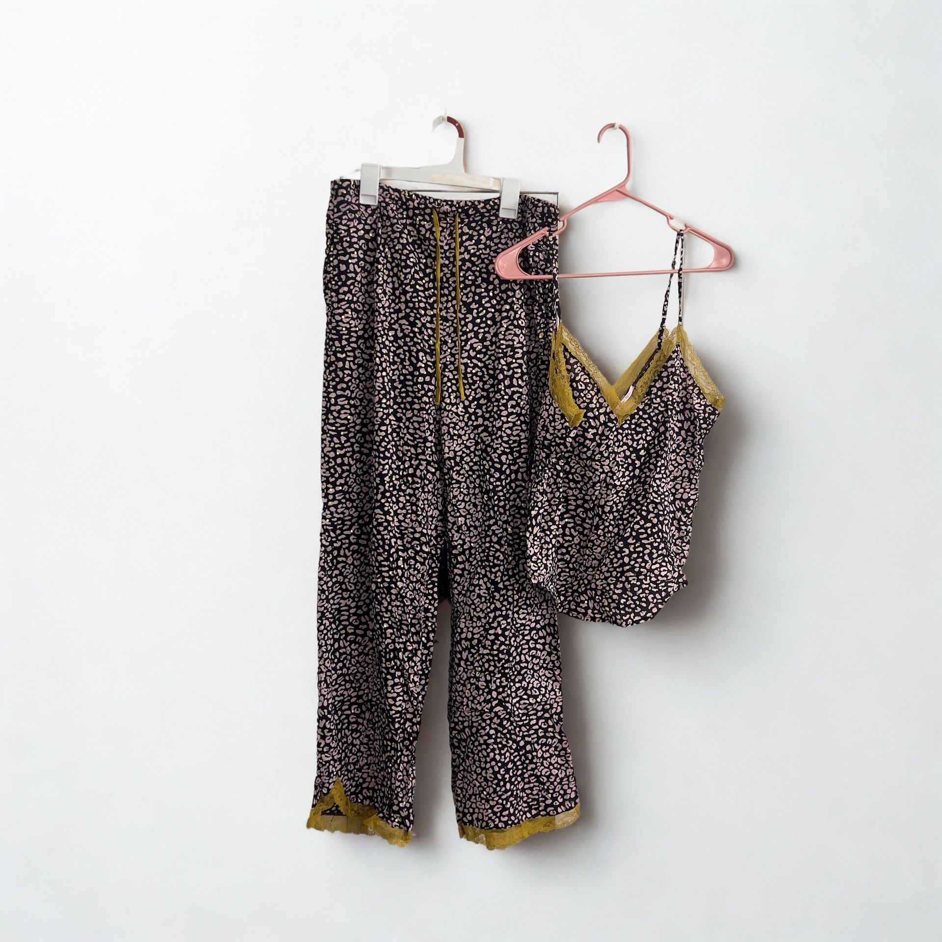 PINK Victoria's Secret Pink Black and Gold Pajama Sets