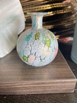 Murano Italy Hand Blown Art Glass With Paper Tag