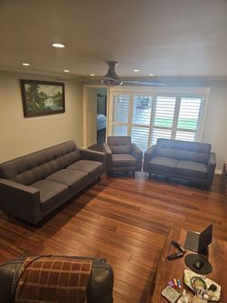 Living Spaces couch, luv seat and chair