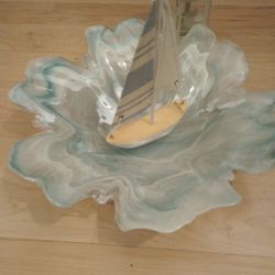 Glass Water Splash Bowl w/Extras