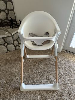 White Baby High Chair with Harness