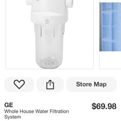 GE Water Filtration System- Whole Home