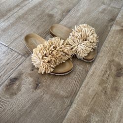 Intentionally Blank natural Women’s Lottie Raffia slide Sandal